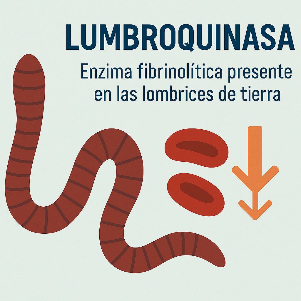 La lumbroquinasa es una enzima fibrinolítica derivada de las lombrices de tierra, investigada por su capacidad para disolver microcoágulos y mejorar la circulación sanguínea. En el contexto del SFC/EM, podría ayudar a reducir la hipoperfusión al facilitar un mejor flujo capilar.
