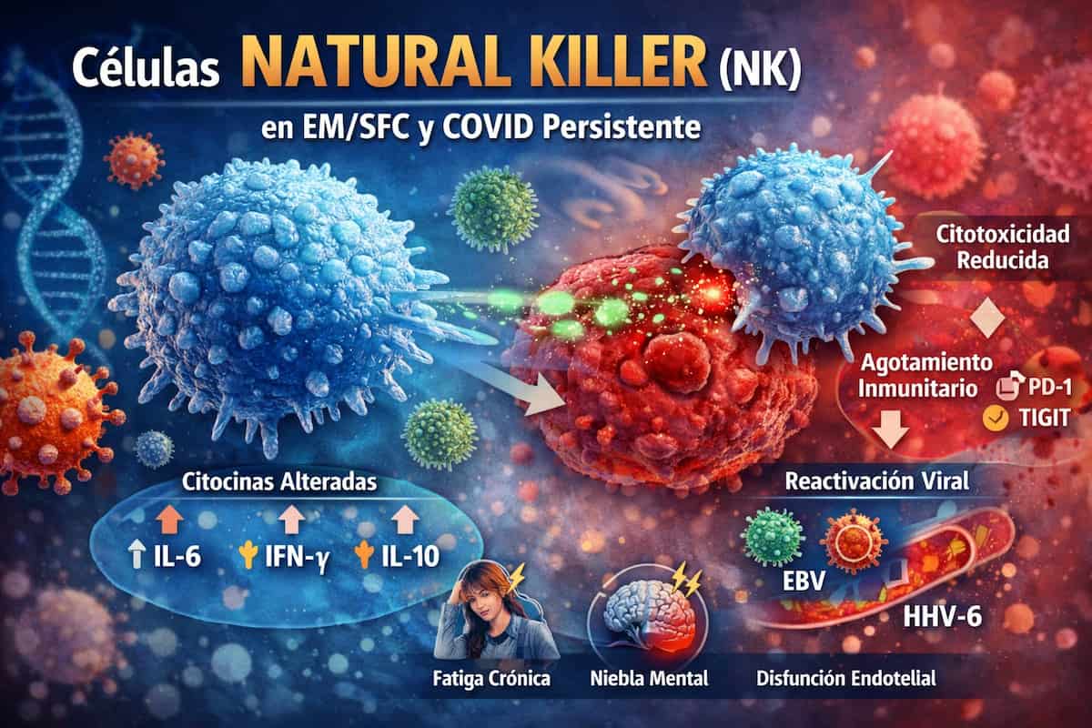 Células Natural Killer (NK) en COVID persistente y EM/SFC