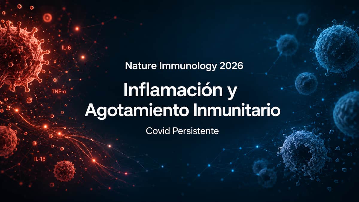 Estudio Nature 2026 de Covid Persistente: inflamación y agotamiento Inmunitario