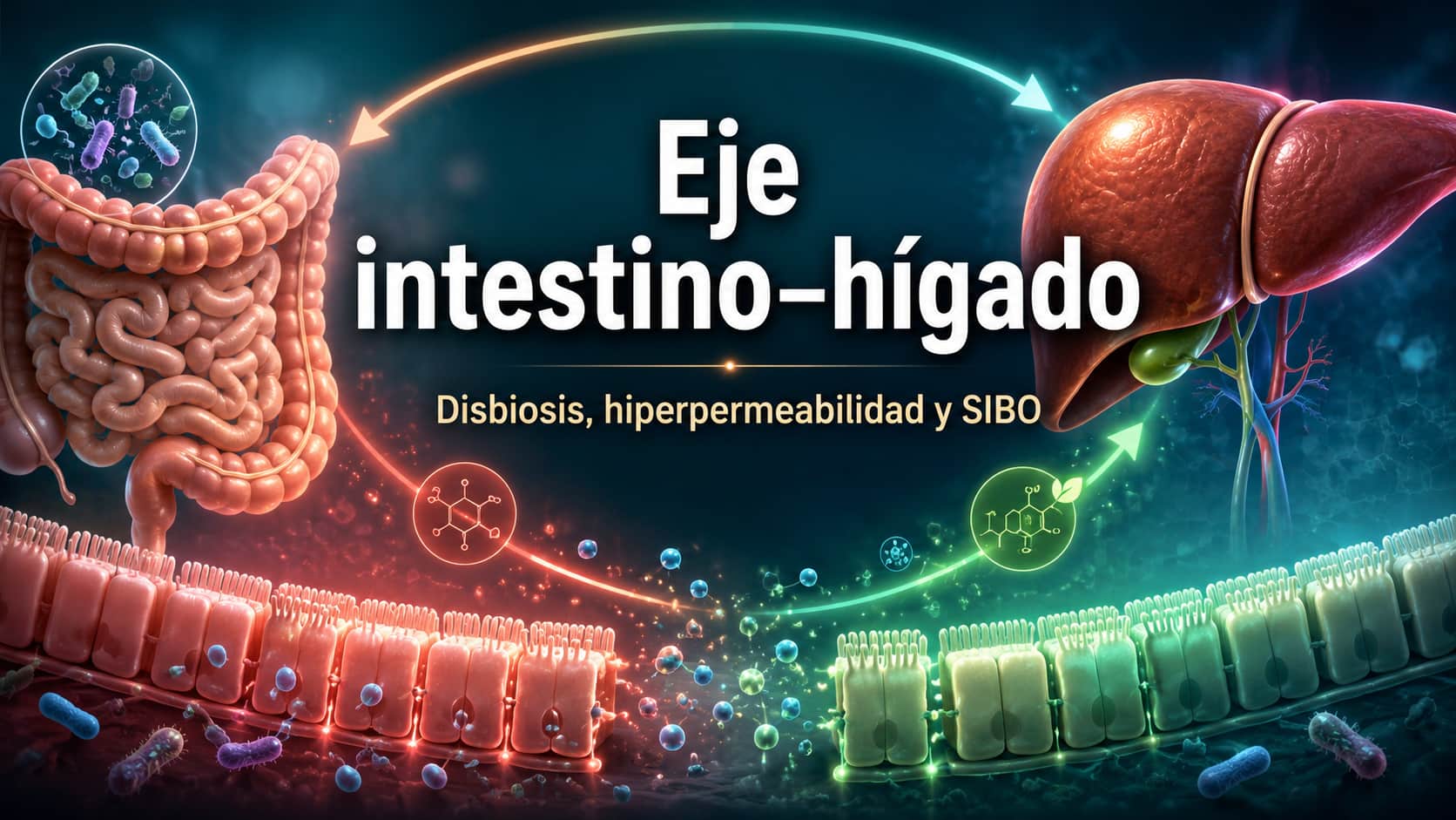 Eje intestino–hígado: cómo la disbiosis, la hiperpermeabilidad y el SIBO pueden influir en el metabolismo